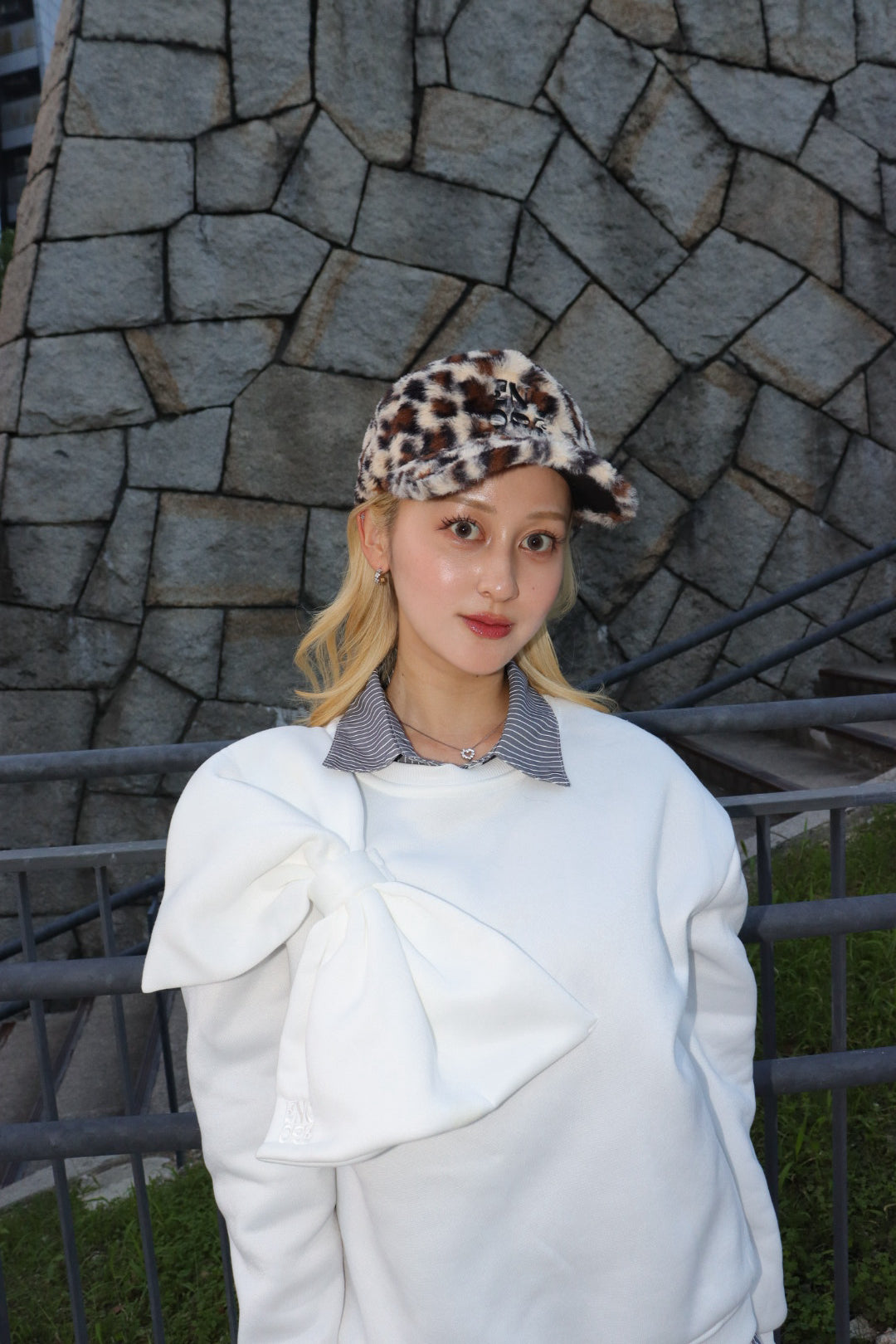 Leopard Boa Cap