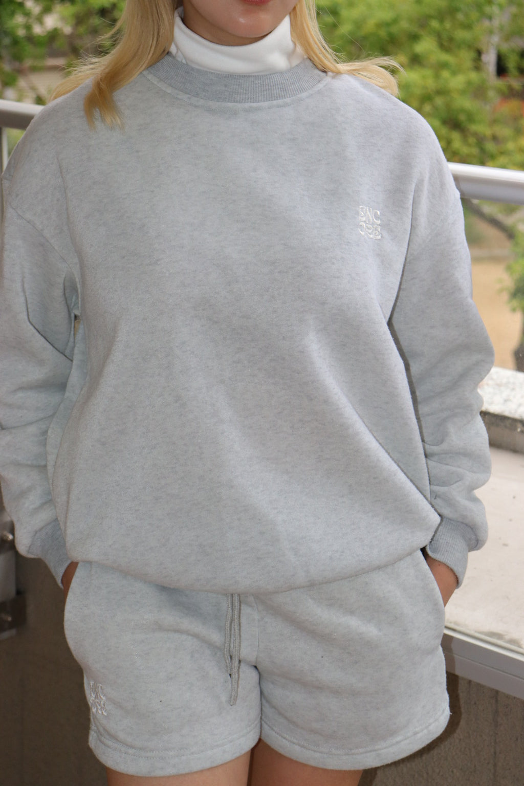 Collar Sweat Set-up つけ襟付きセットアップ