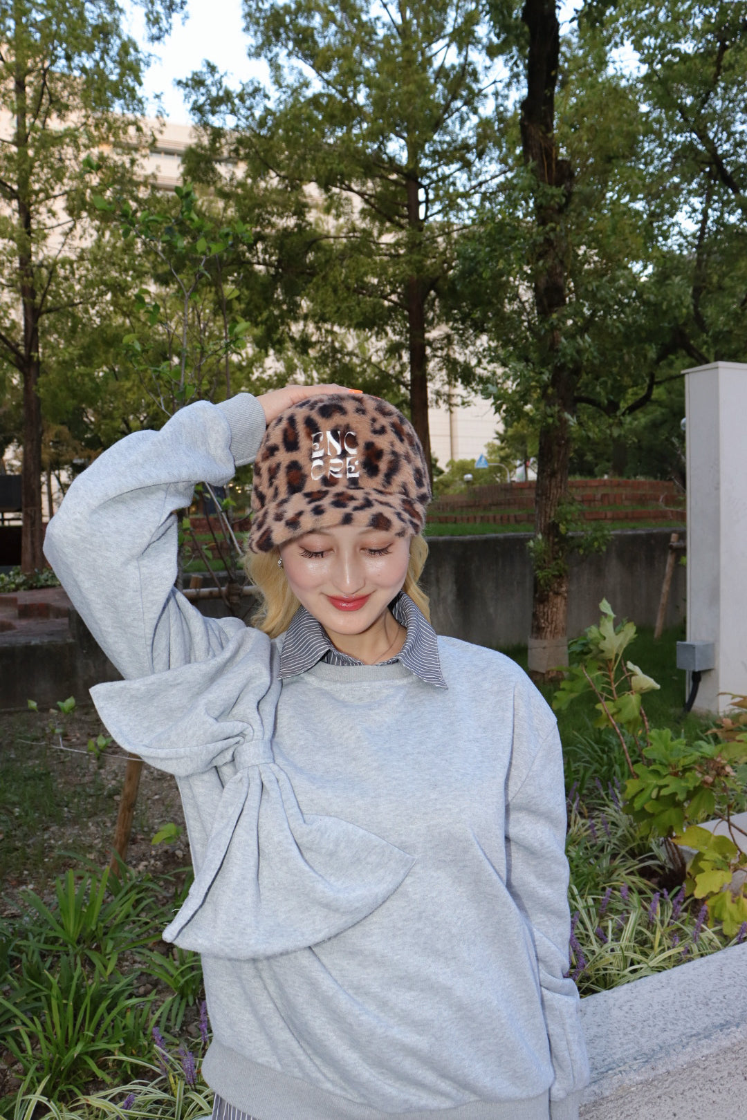 Leopard Boa Cap