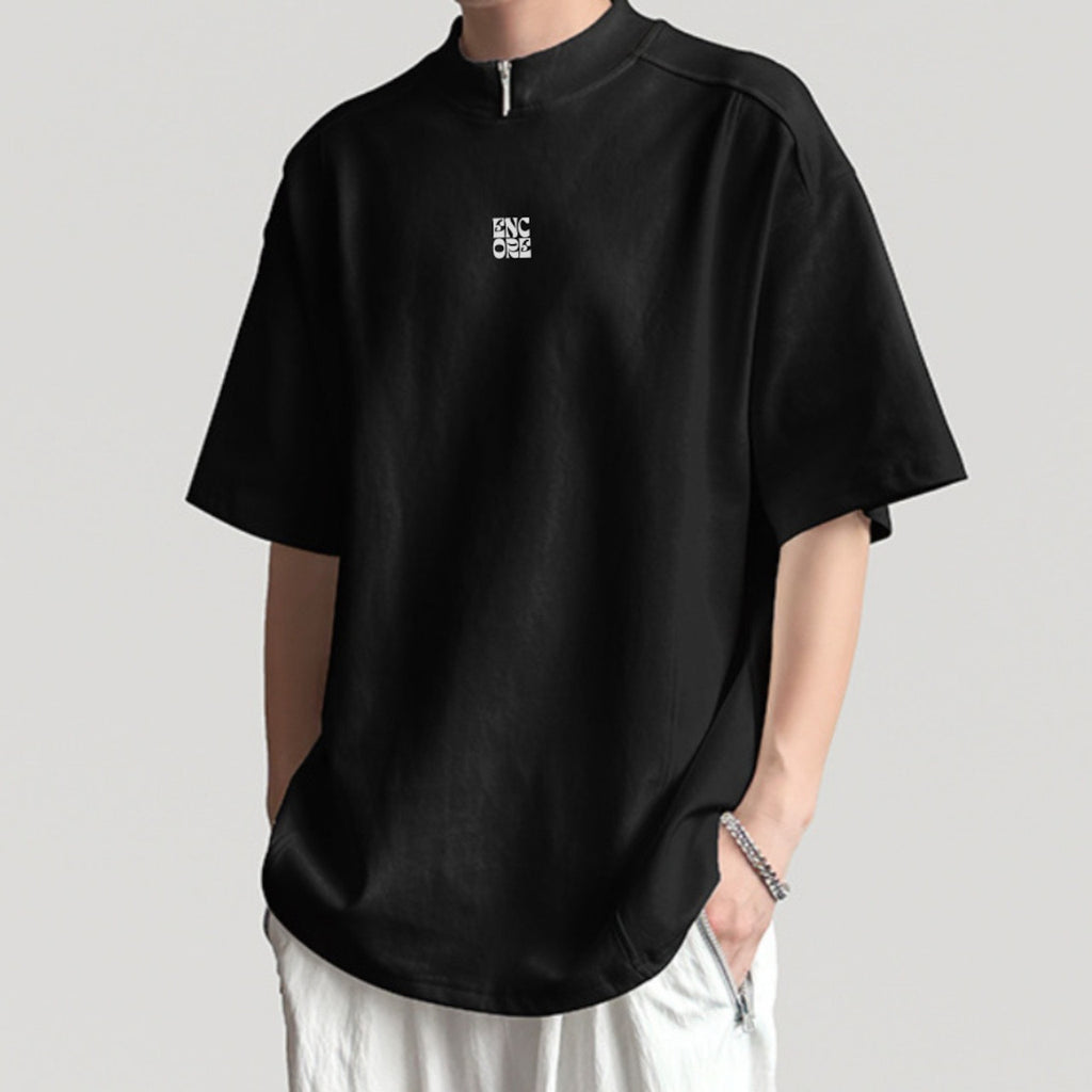 Unisex Mock Neck Tee