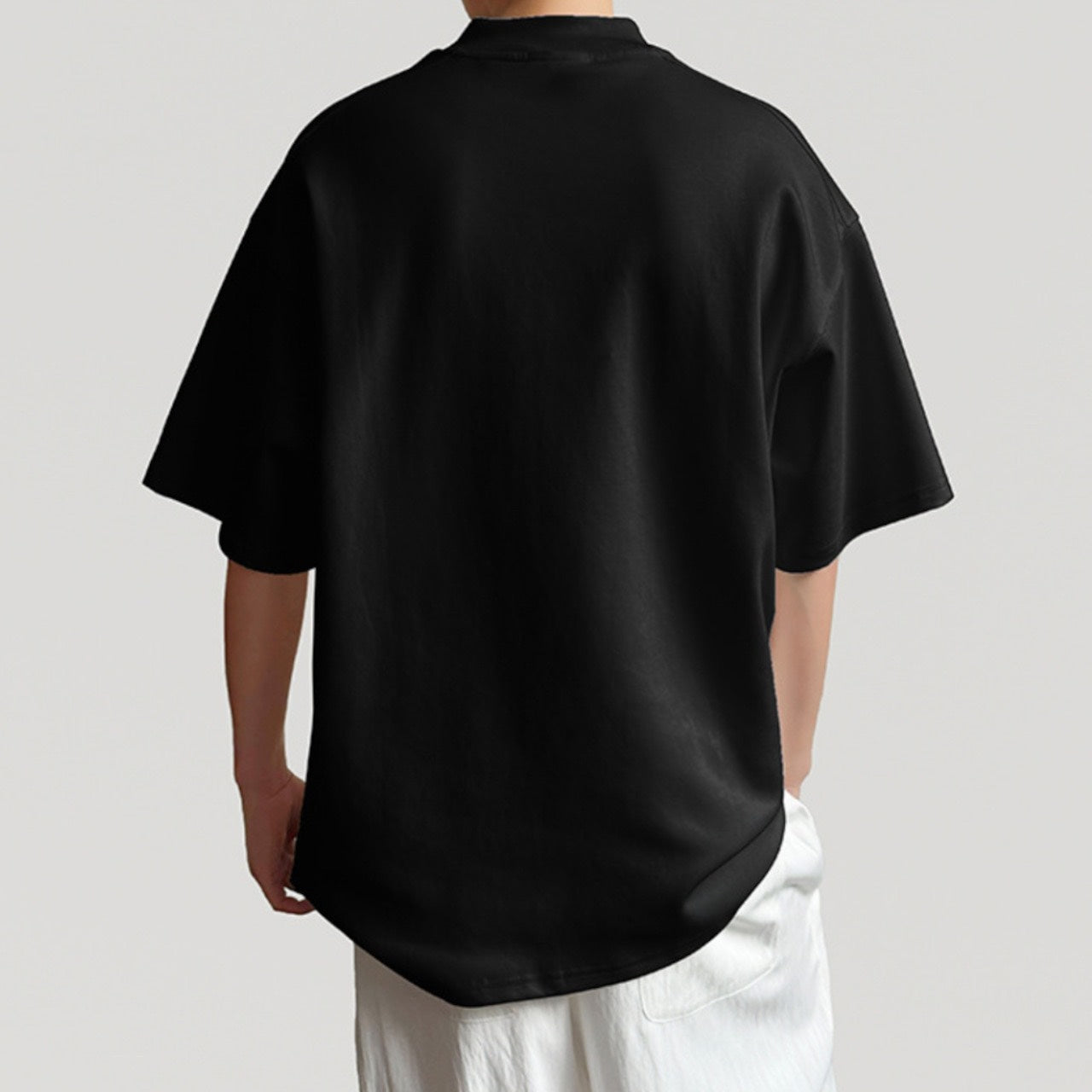 Unisex Mock Neck Tee