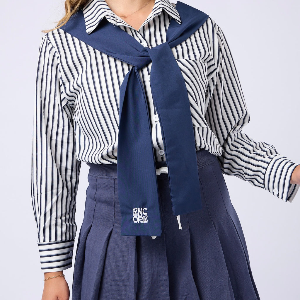 Striped ribbon shirt