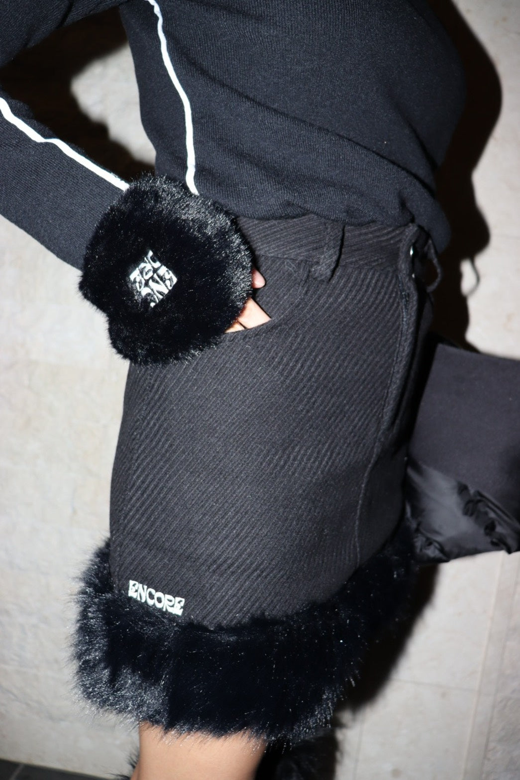 Fur Trim Skirt